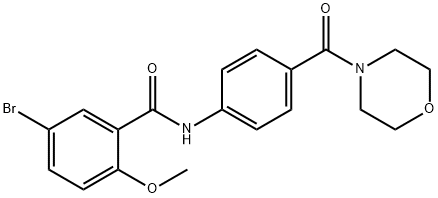 5-bromo-2-methoxy-N-[4-(4-morpholinylcarbonyl)phenyl]benzamide Struktur