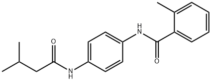 2-methyl-N-{4-[(3-methylbutanoyl)amino]phenyl}benzamide Struktur