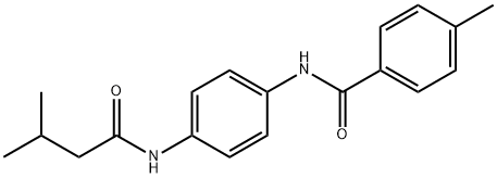 4-methyl-N-{4-[(3-methylbutanoyl)amino]phenyl}benzamide Struktur