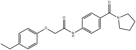 2-(4-ethylphenoxy)-N-[4-(1-pyrrolidinylcarbonyl)phenyl]acetamide Struktur