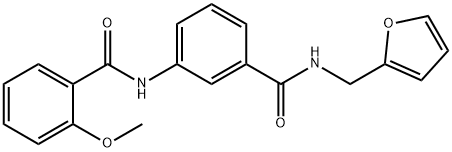 N-(3-{[(2-furylmethyl)amino]carbonyl}phenyl)-2-methoxybenzamide Struktur