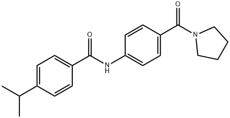 4-isopropyl-N-[4-(1-pyrrolidinylcarbonyl)phenyl]benzamide Struktur