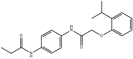 N-(4-{[2-(2-isopropylphenoxy)acetyl]amino}phenyl)propanamide Struktur