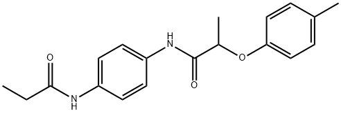 2-(4-methylphenoxy)-N-[4-(propionylamino)phenyl]propanamide Struktur