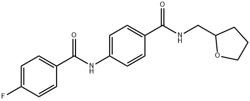 4-fluoro-N-(4-{[(tetrahydro-2-furanylmethyl)amino]carbonyl}phenyl)benzamide Struktur