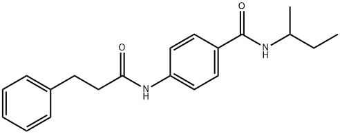 N-(sec-butyl)-4-[(3-phenylpropanoyl)amino]benzamide Struktur