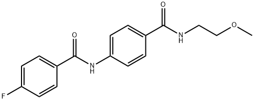 4-fluoro-N-(4-{[(2-methoxyethyl)amino]carbonyl}phenyl)benzamide Struktur