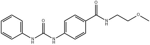 4-[(anilinocarbonyl)amino]-N-(2-methoxyethyl)benzamide Struktur