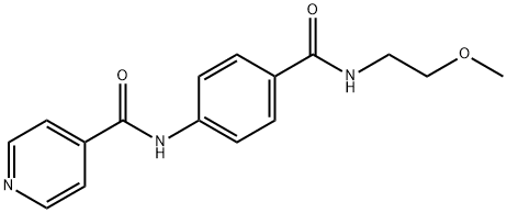 N-(4-{[(2-methoxyethyl)amino]carbonyl}phenyl)isonicotinamide Struktur