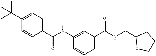 3-{[4-(tert-butyl)benzoyl]amino}-N-(tetrahydro-2-furanylmethyl)benzamide Struktur