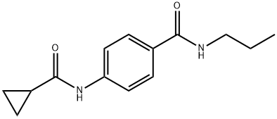 4-[(cyclopropylcarbonyl)amino]-N-propylbenzamide Struktur