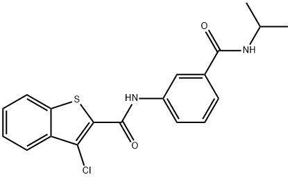 3-chloro-N-{3-[(isopropylamino)carbonyl]phenyl}-1-benzothiophene-2-carboxamide Struktur