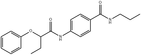 4-[(2-phenoxybutanoyl)amino]-N-propylbenzamide Struktur