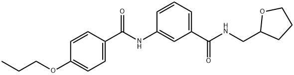 3-[(4-propoxybenzoyl)amino]-N-(tetrahydro-2-furanylmethyl)benzamide Struktur