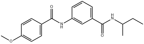 N-(sec-butyl)-3-[(4-methoxybenzoyl)amino]benzamide Struktur