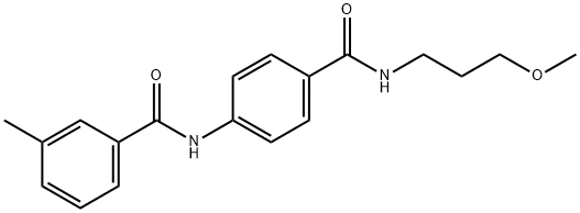 N-(4-{[(3-methoxypropyl)amino]carbonyl}phenyl)-3-methylbenzamide Struktur