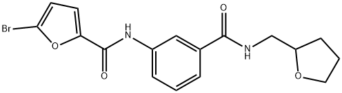 5-bromo-N-(3-{[(tetrahydro-2-furanylmethyl)amino]carbonyl}phenyl)-2-furamide Struktur