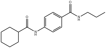 4-[(cyclohexylcarbonyl)amino]-N-propylbenzamide Struktur