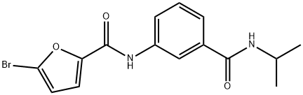 5-bromo-N-{3-[(isopropylamino)carbonyl]phenyl}-2-furamide Struktur