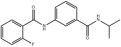 2-fluoro-N-{3-[(isopropylamino)carbonyl]phenyl}benzamide Struktur