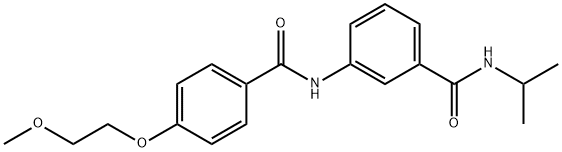 N-isopropyl-3-{[4-(2-methoxyethoxy)benzoyl]amino}benzamide Struktur