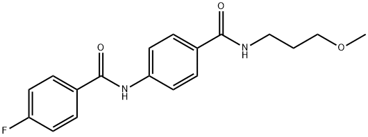 4-fluoro-N-(4-{[(3-methoxypropyl)amino]carbonyl}phenyl)benzamide Struktur