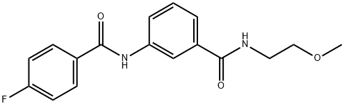 3-[(4-fluorobenzoyl)amino]-N-(2-methoxyethyl)benzamide Struktur