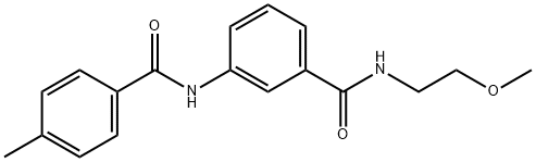 N-(2-methoxyethyl)-3-[(4-methylbenzoyl)amino]benzamide Struktur