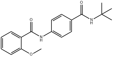 N-{4-[(tert-butylamino)carbonyl]phenyl}-2-methoxybenzamide Struktur