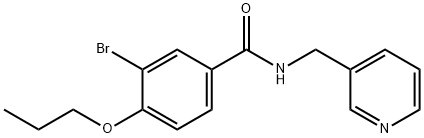 3-bromo-4-propoxy-N-(3-pyridinylmethyl)benzamide Struktur