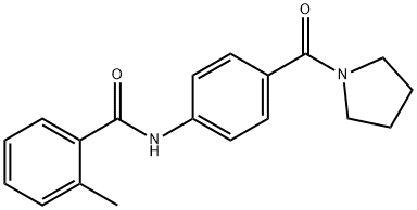 2-methyl-N-[4-(1-pyrrolidinylcarbonyl)phenyl]benzamide Struktur