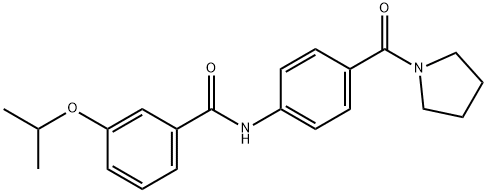 3-isopropoxy-N-[4-(1-pyrrolidinylcarbonyl)phenyl]benzamide Struktur