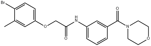 2-(4-bromo-3-methylphenoxy)-N-[3-(4-morpholinylcarbonyl)phenyl]acetamide Struktur