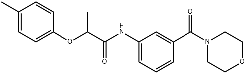 2-(4-methylphenoxy)-N-[3-(4-morpholinylcarbonyl)phenyl]propanamide Struktur