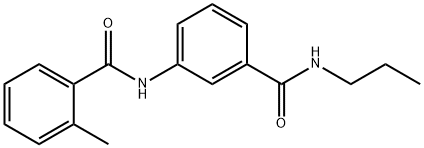 2-methyl-N-{3-[(propylamino)carbonyl]phenyl}benzamide Struktur