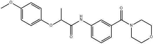 2-(4-methoxyphenoxy)-N-[3-(4-morpholinylcarbonyl)phenyl]propanamide Struktur