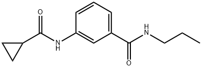 3-[(cyclopropylcarbonyl)amino]-N-propylbenzamide Struktur