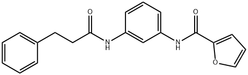 N-{3-[(3-phenylpropanoyl)amino]phenyl}-2-furamide Struktur