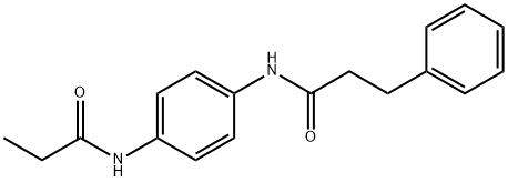 3-phenyl-N-[4-(propionylamino)phenyl]propanamide Struktur