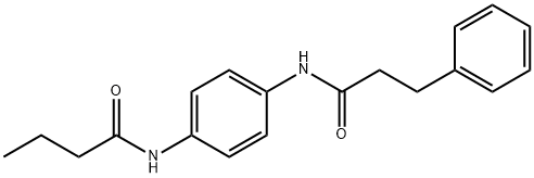 N-{4-[(3-phenylpropanoyl)amino]phenyl}butanamide Struktur