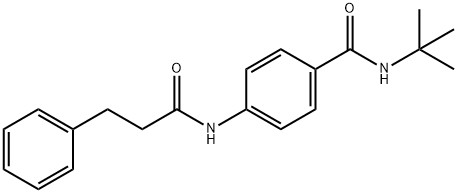 N-(tert-butyl)-4-[(3-phenylpropanoyl)amino]benzamide Struktur