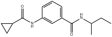 N-(sec-butyl)-3-[(cyclopropylcarbonyl)amino]benzamide Struktur