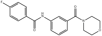 4-fluoro-N-[3-(4-morpholinylcarbonyl)phenyl]benzamide Struktur