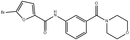 5-bromo-N-[3-(4-morpholinylcarbonyl)phenyl]-2-furamide Struktur