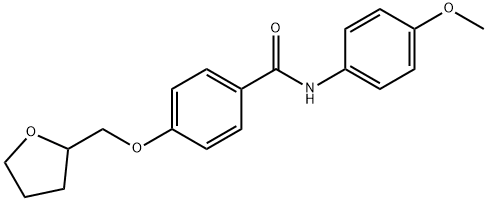 N-(4-methoxyphenyl)-4-(tetrahydro-2-furanylmethoxy)benzamide Struktur