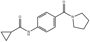 N-[4-(1-pyrrolidinylcarbonyl)phenyl]cyclopropanecarboxamide Struktur