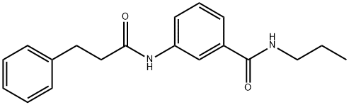 3-[(3-phenylpropanoyl)amino]-N-propylbenzamide Struktur