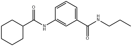 3-[(cyclohexylcarbonyl)amino]-N-propylbenzamide Struktur