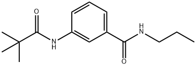 3-[(2,2-dimethylpropanoyl)amino]-N-propylbenzamide Struktur