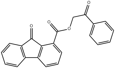 2-oxo-2-phenylethyl 9-oxo-9H-fluorene-1-carboxylate Struktur